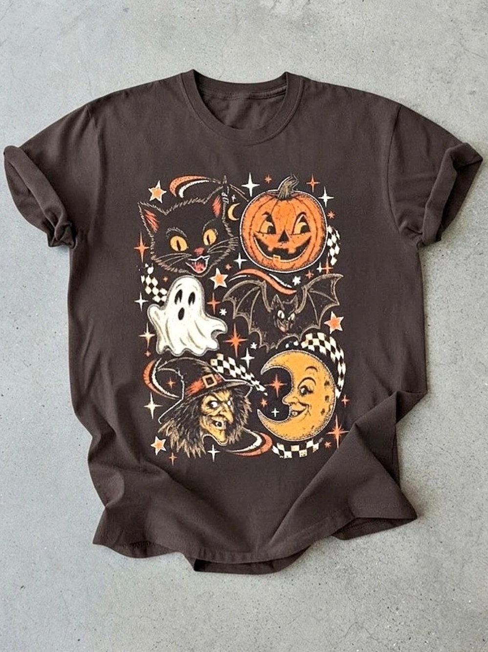Halloween Spooky Elements Pumpkin Ghost Witch Gildan T-Shirt